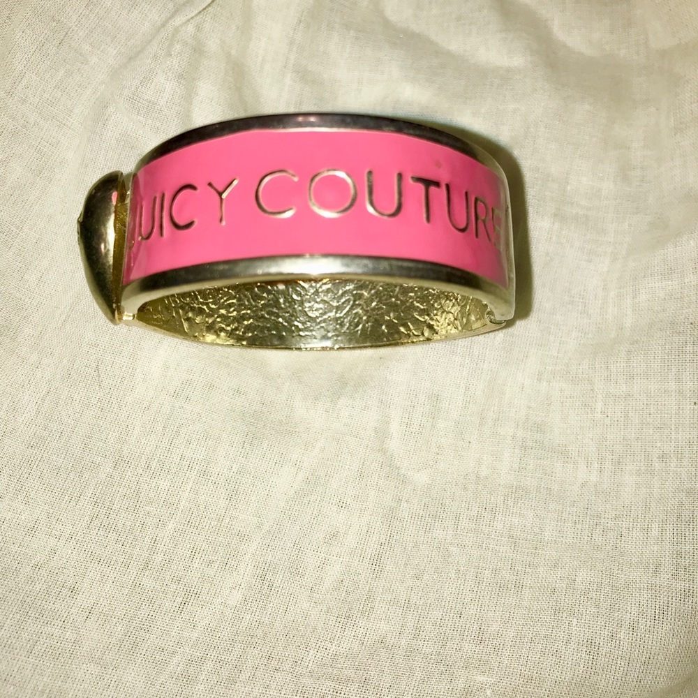 JUICY COUTURE HOT PINK THICK BANGLE BAND BRACELET